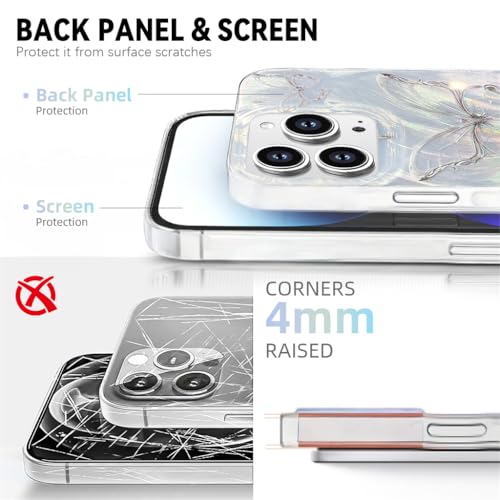 ZORBES® Case for iPhone 16 Pro Max Glittering Silver Butterfly Graphic Soft Slim Shockproof TPU Protection Back Cover for Women Girls 2PCS ZORBES® Case for iPhone 16 Pro Max Glittering Silver Butterfly Graphic Soft Slim Shockproof TPU Protection Back Cover for Women Girls 2PCS